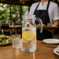 Glass Jugs with Lid 1Ltr for Serving Beverages (Pack of 6)