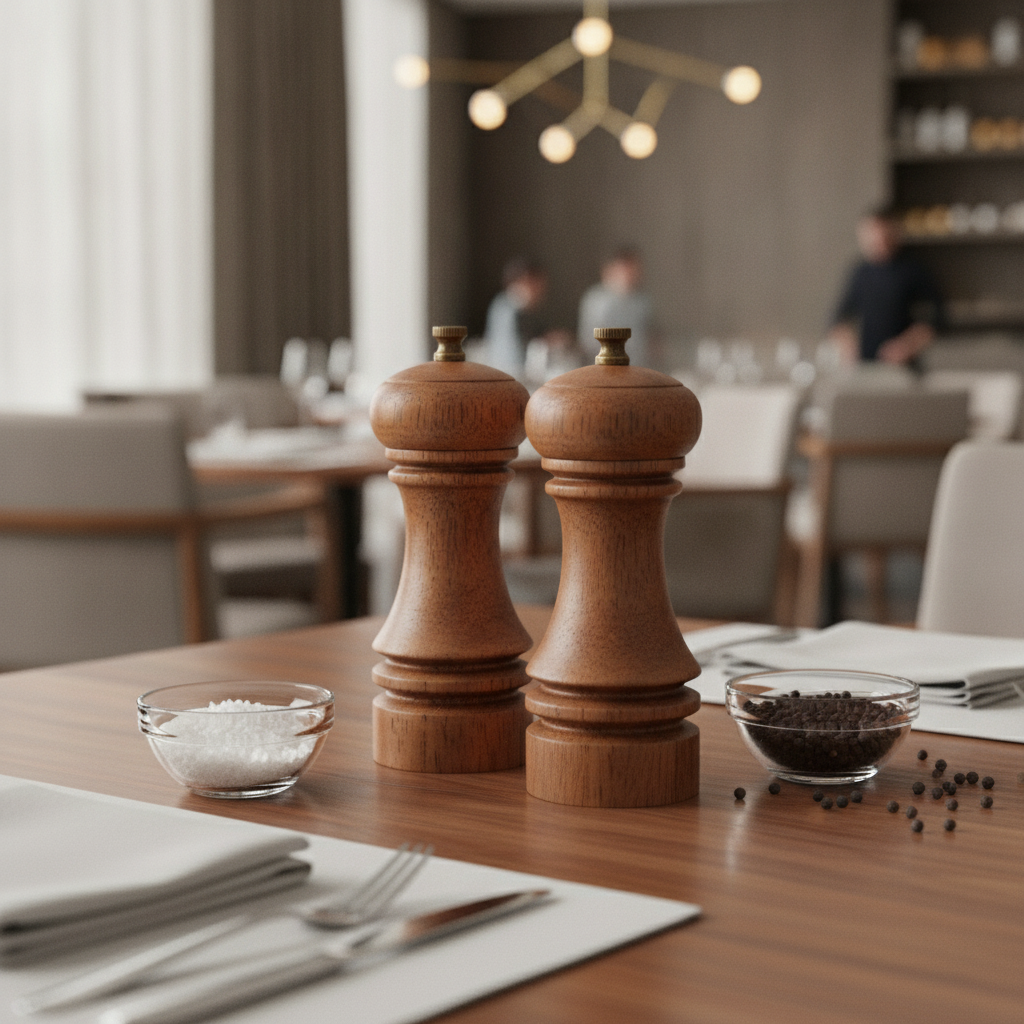 Wood Salt and Pepper Mill 150mm for Dining Tables