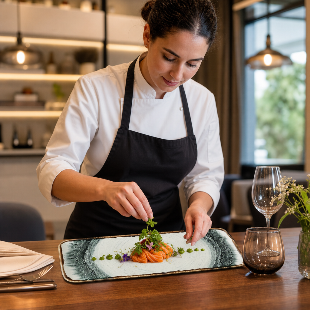Vitrified Organic Rectangular Plates 346x156mm China for Table Settings (Pack of 6)