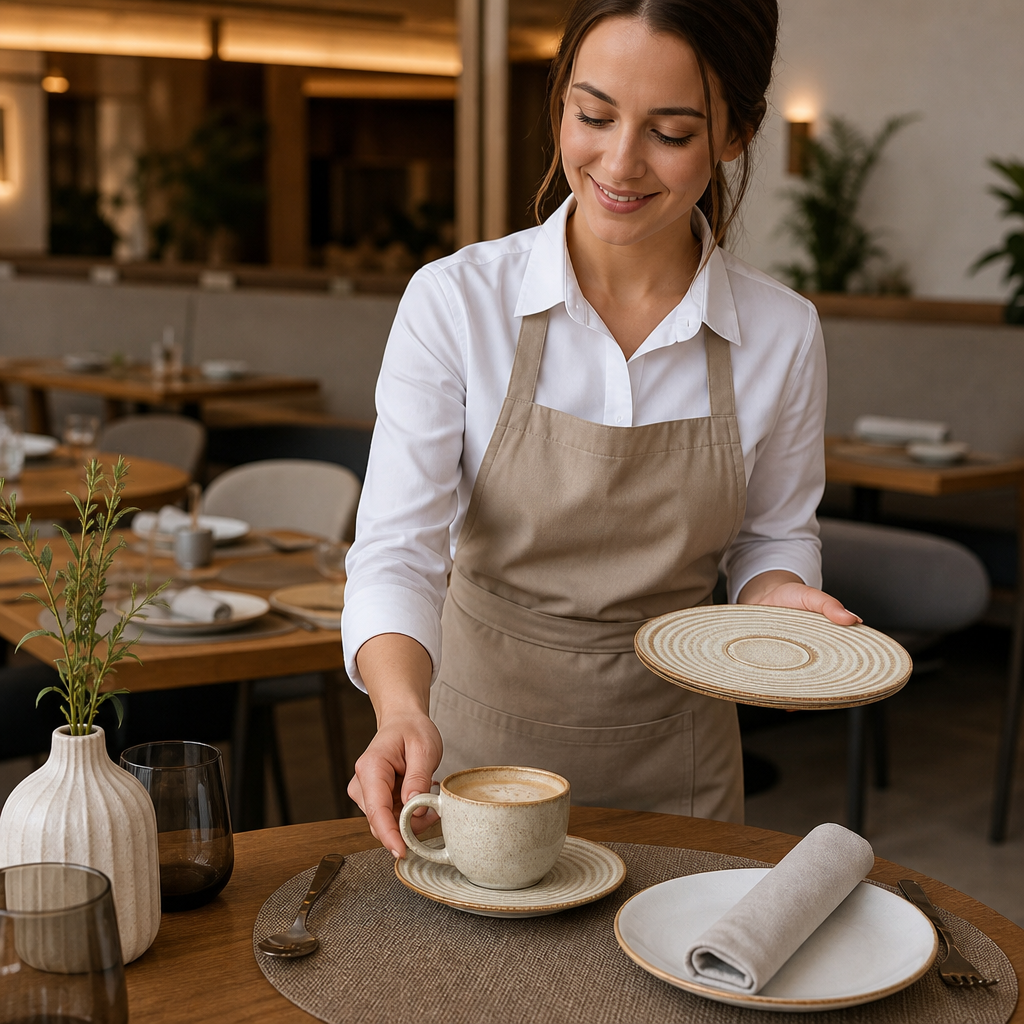 Round Saucers 125mm Vitrified Stoneware for Dining Tables (Pack of 12)