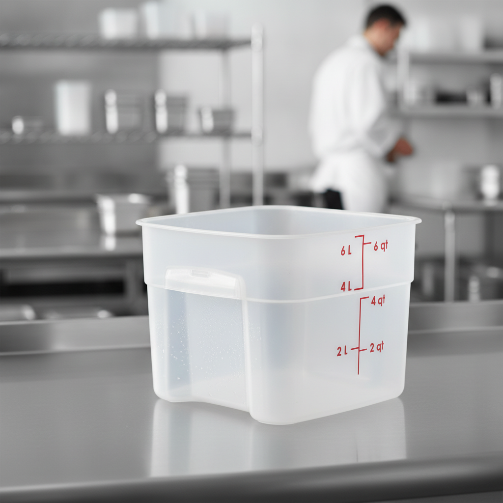 Polypropylene CamSquare Container 5.7L for Commercial Kitchens