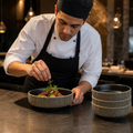 Black & Bowls 160mm White Stoneware for Modern Dining (Pack of 6)