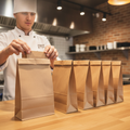 Paper Sealable Takeaway Bags Small for Takeaway & Delivery (Pack of 250)