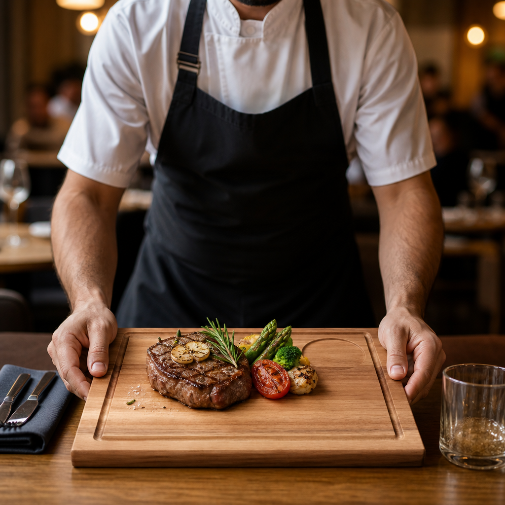Wood Acacia Steak Board 31cm for Dining Experience