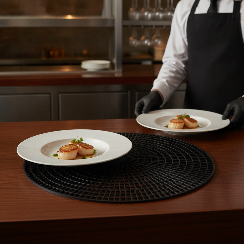 Plastic Non-Slip Mat 360mm for Safe Serving