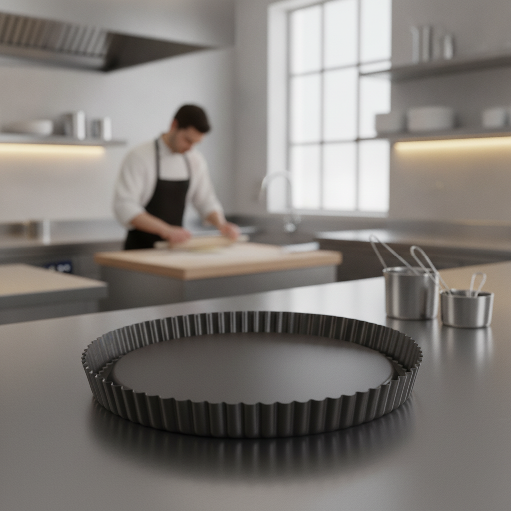 Exopan Non-Stick Flan Tin 250mm for Baking Desserts