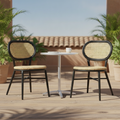 Rattan Side Chairs with Aluminium Frame 847x538mm for Indoor & Outdoor Use (Pack of 2)