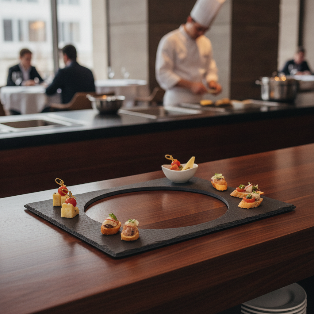 Natural Stone GN 1/2 Slate Tray 325x265mm for Buffet Service