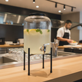 Steel and Glass Industrial Beverage Dispenser 7L for Self-Serve Stations