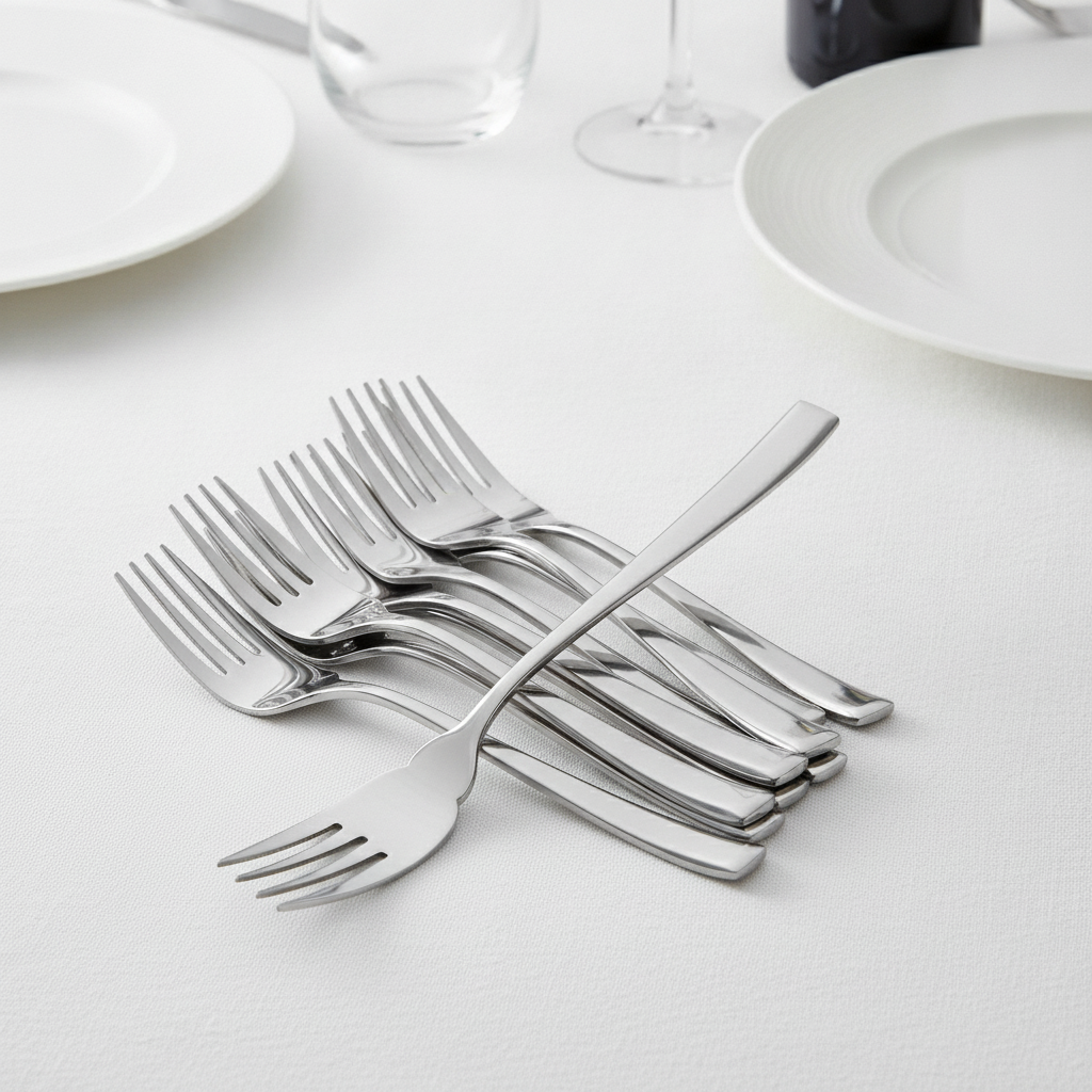 18/10 Stainless Steel Fish Forks for Elegant Dining (Pack of 12)