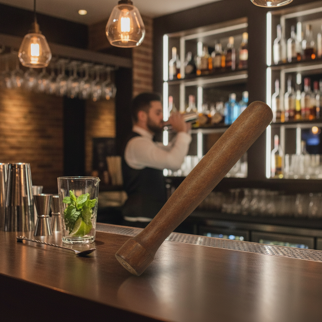 Hardwood Cocktail Muddler 205mm for Bartending