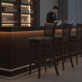 Rubber Wood Bar Chair Black 1010x410mm for Hospitality Settings