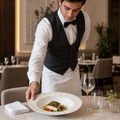 Large Rim Bowls 280mm Taupe Bone China for Upscale Dining (Pack of 6)