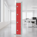 Powder Coated Steel Red Lockers 300mm Deep for Personal Storage