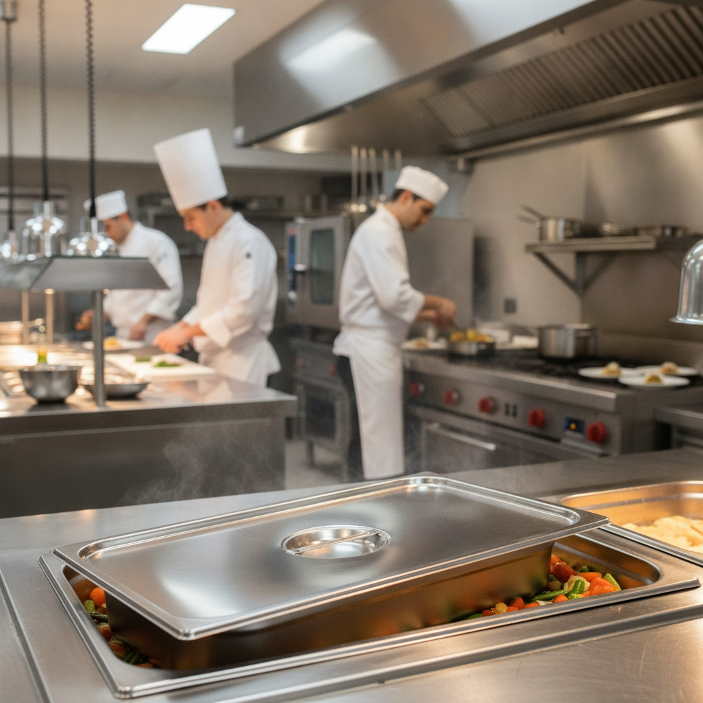 Heavy Duty Stainless Steel Gastronorm Lid for Commercial Use