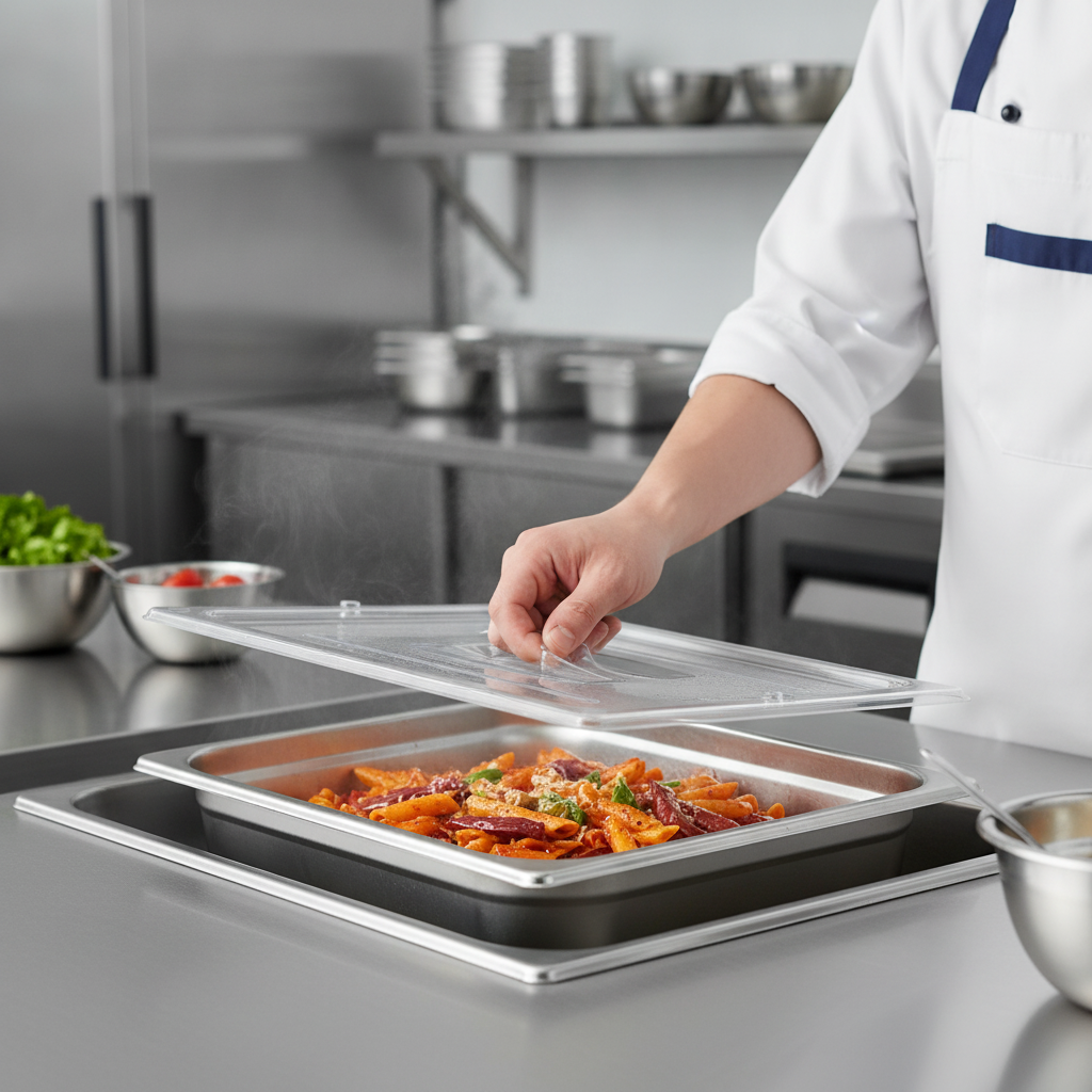 Copolymer Gastronorm Food Tray Lid with Handle for Food Storage