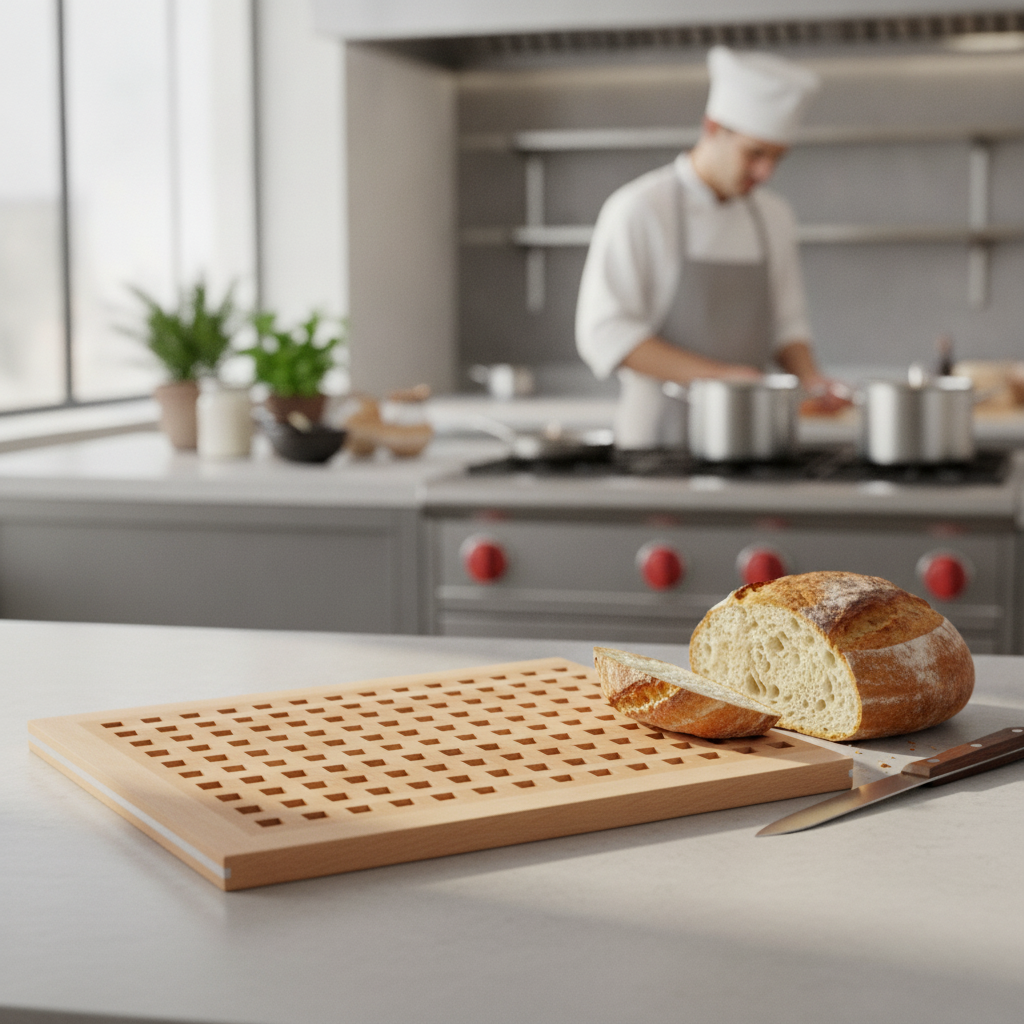 Beech Wood Cutting Board for Bread Preparation