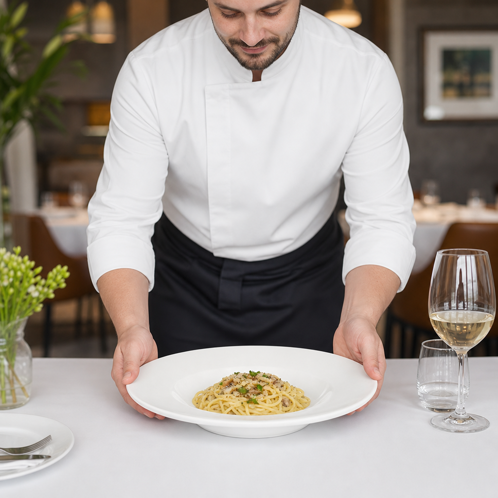 Pasta Plates 297mm Porcelain for Catering Use (Pack of 12)