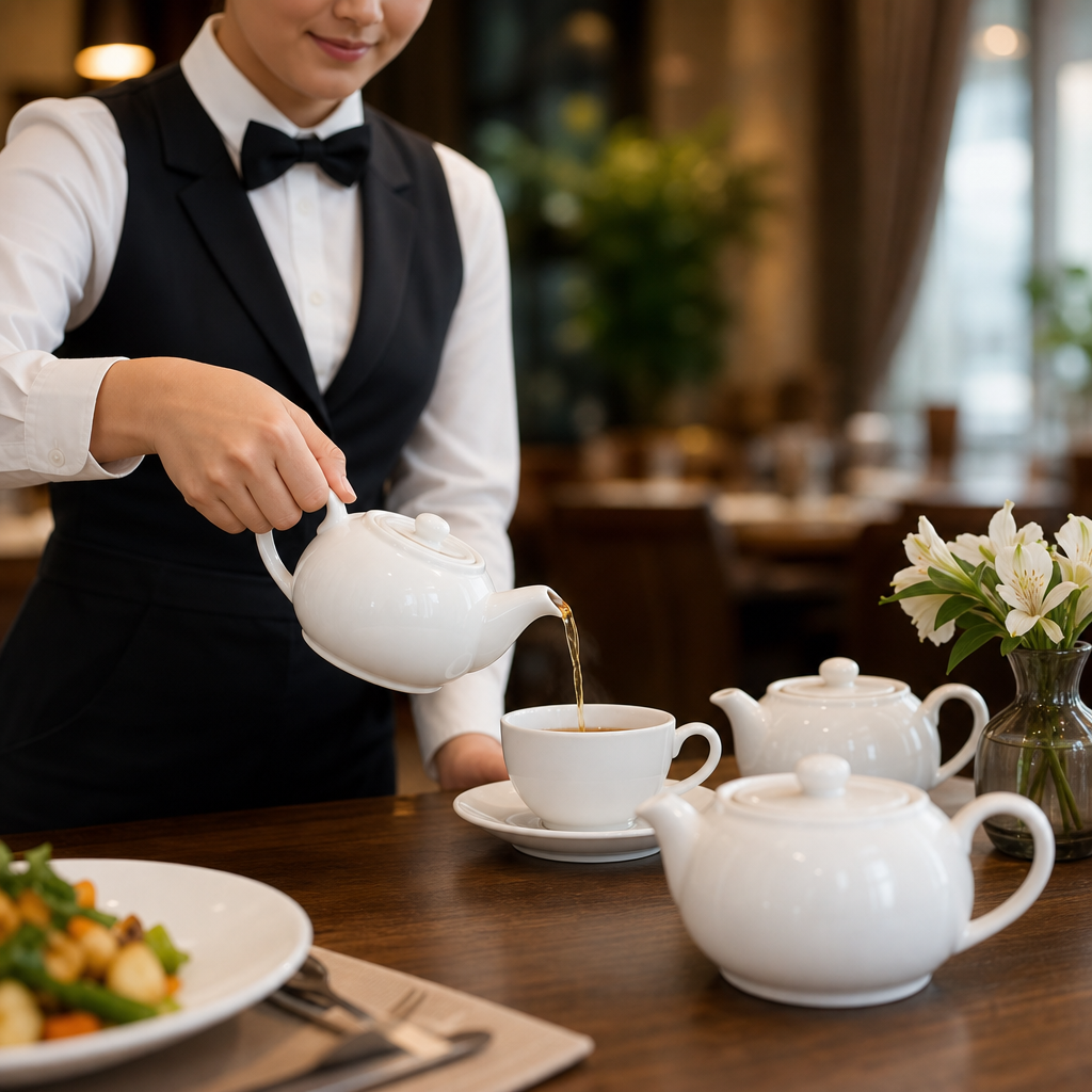 Porcelain Teapots 426ml for Stylish Serving (Pack of 4)