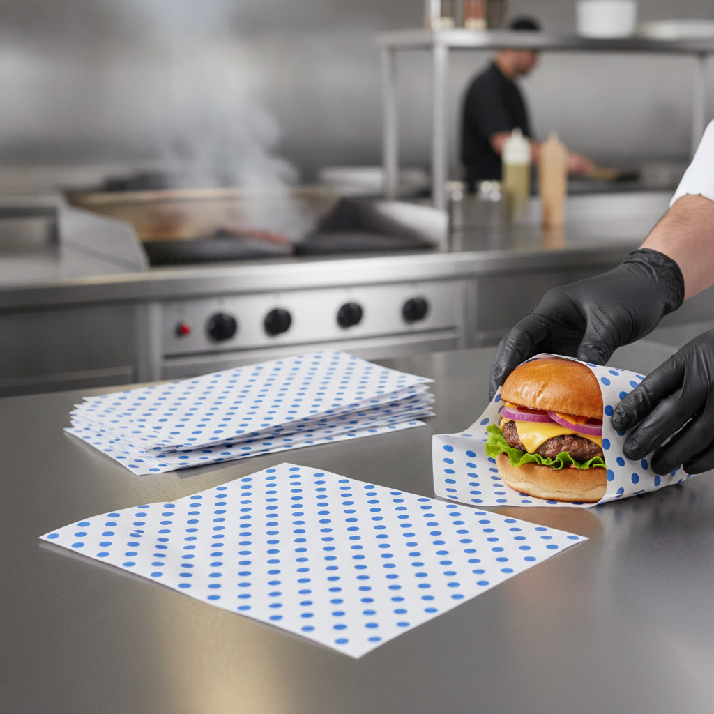 Paper Burger Wraps 200x250mm for Food Service (Pack of 200)