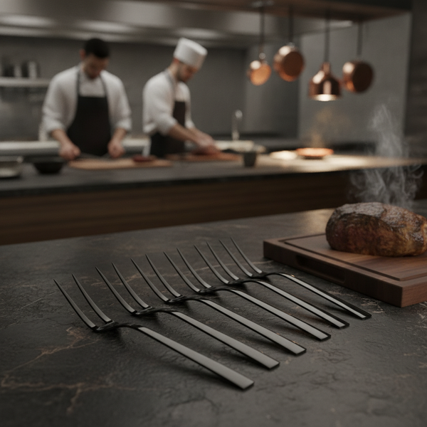 18/10 Stainless Steel Meat Serving Forks, 18/10 Stainless Steel, pack of 6