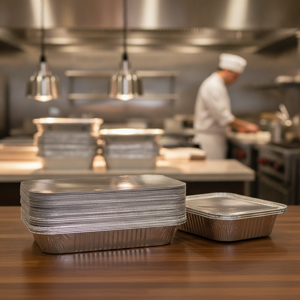 Waxed Cardboard Lids for Large Foil Containers for Takeaways (Pack of 500)