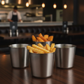 Stainless Steel Chip Cup 400ml for Gastro Pubs & Cafés