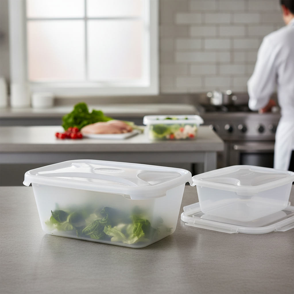 Polypropylene Clear Food Storage Lunch Box 1.2L for Meal Prep