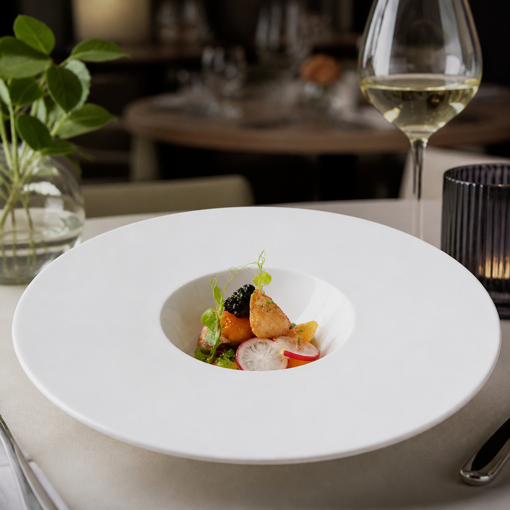 Monaco White Porcelain Large Well Bowls 305mm for Elegant Dining - Pack of 6