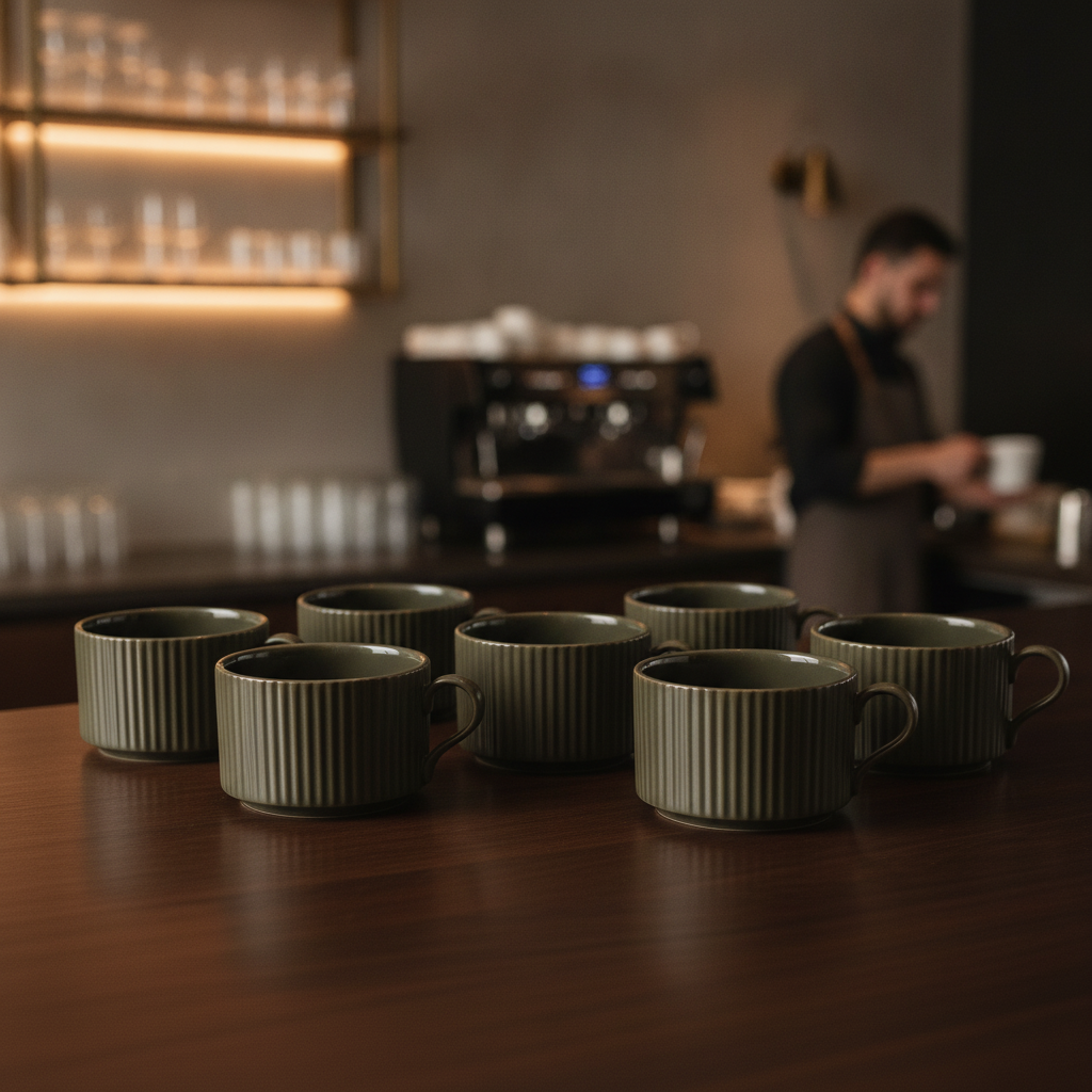 Porcelain Cappuccino Cups 200ml for Hospitality (Pack of 6)