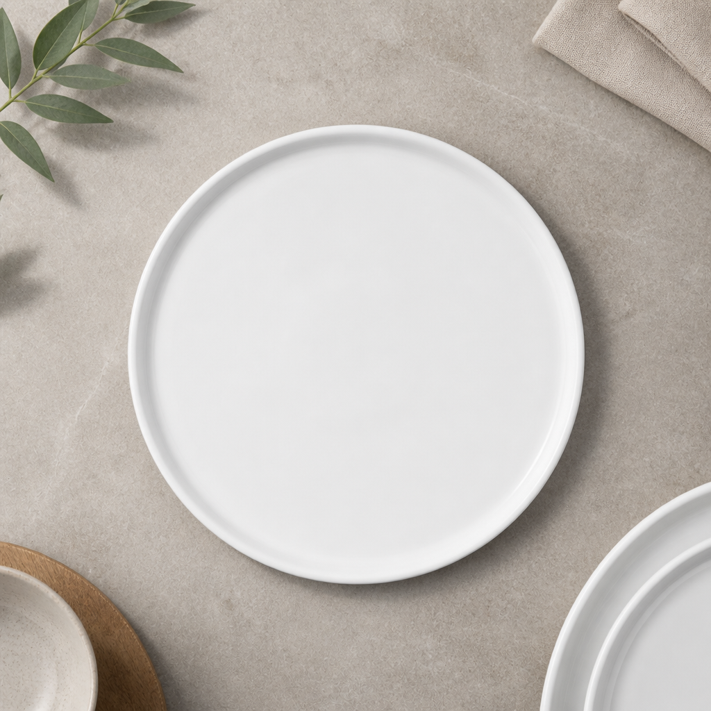 Porcelain Flat Round Plates 210mm for Catering & Hospitality