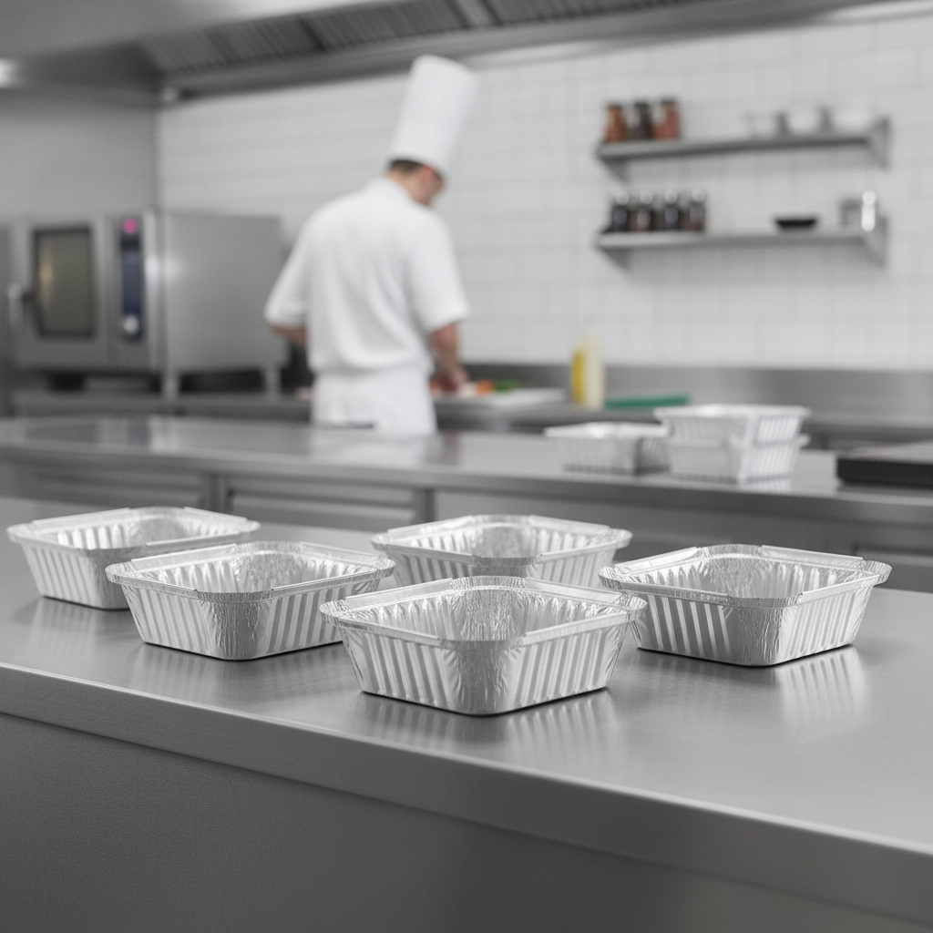 Aluminium Foil Containers 450ml for Takeaway Service (Pack of 500)