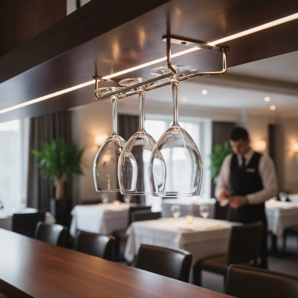 Stainless Steel Glass Hanger 254mm for Elegant Stemware Display
