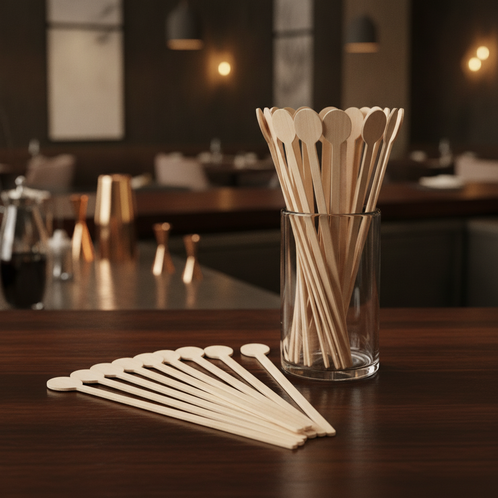 Wooden Cocktail Stirrers 150mm for Stylish Drink Presentations (Pack of 100)