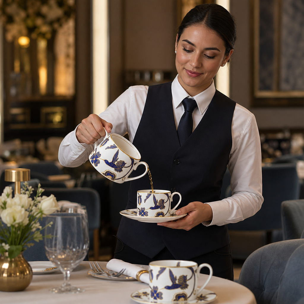 Tea Can Cups 200ml Bone China for Upscale Dining (Pack of 12)