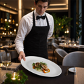 Porcelain French Deep Oval Plate 500mm for Hotels & Restaurants