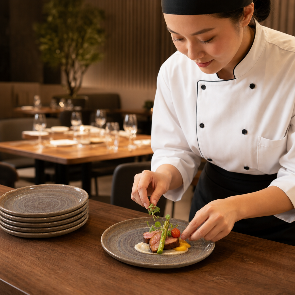 Coupe Plates 202mm China for Restaurants & Catering (Pack of 12)