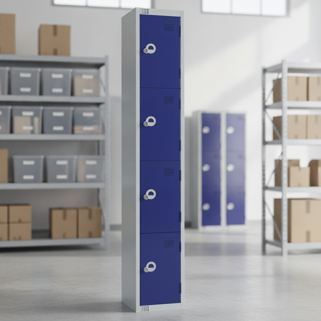 Powder Coated Steel Blue Lockers 300mm Deep for Secure Storage