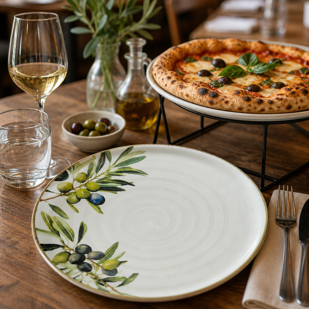 Ceramic Napoli Pizza Plates 330mm for Restaurants & Pizzerias (Pack of 6)