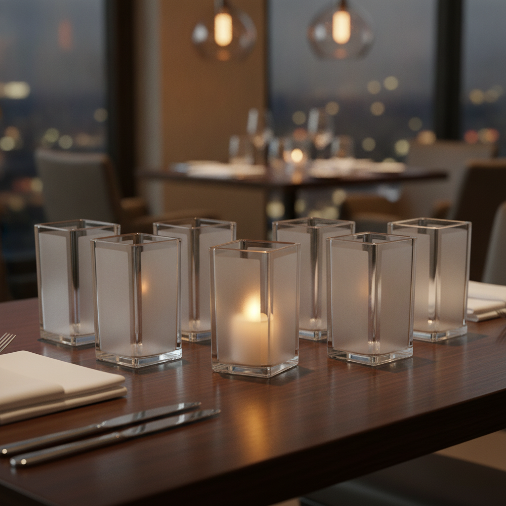 Clear Glass Votive 64x110mm for Restaurants & Events (Pack of 6)