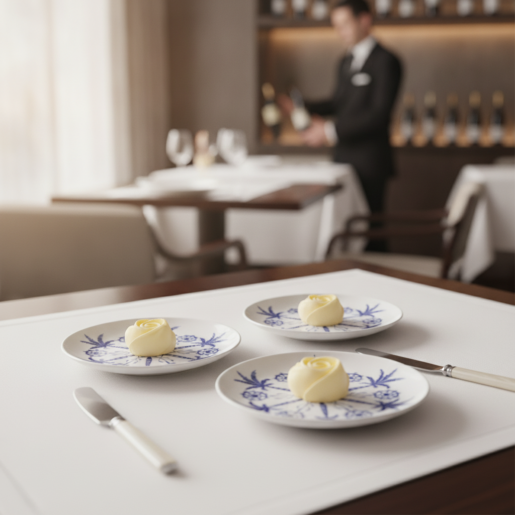 Bone China Blue Butter Dishes 110mm for Elegant Table Settings (Pack of 24)
