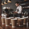 Cardboard Ripple Wall Coffee Cups 225ml for Hot Drinks (Pack of 25)
