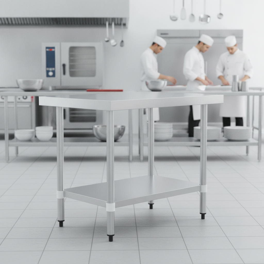430 Stainless Steel Prep Table 900mm for Food Preparation