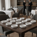 Porcelain White Stacking Ashtrays 102mm for Casual Dining (Pack of 12)