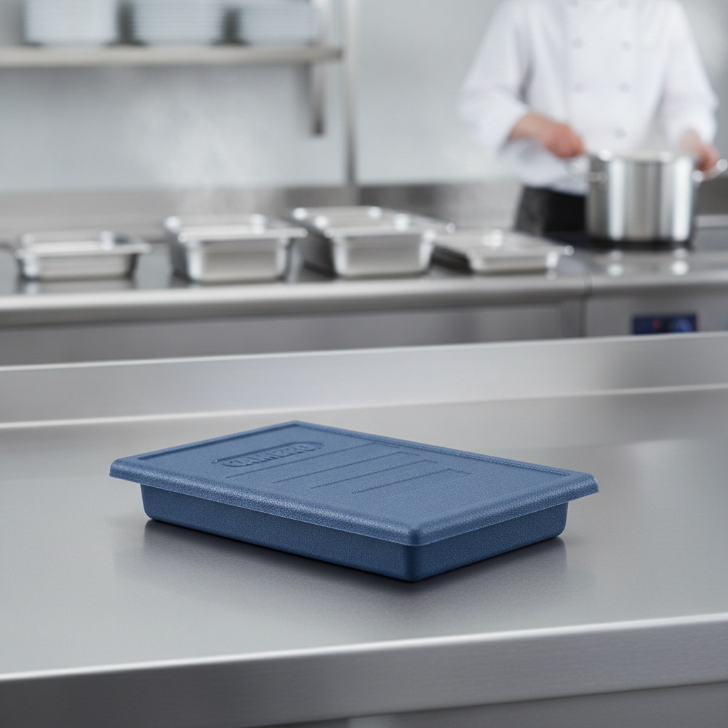 Polypropylene Blue Lid for Insulated Food Pans for Catering