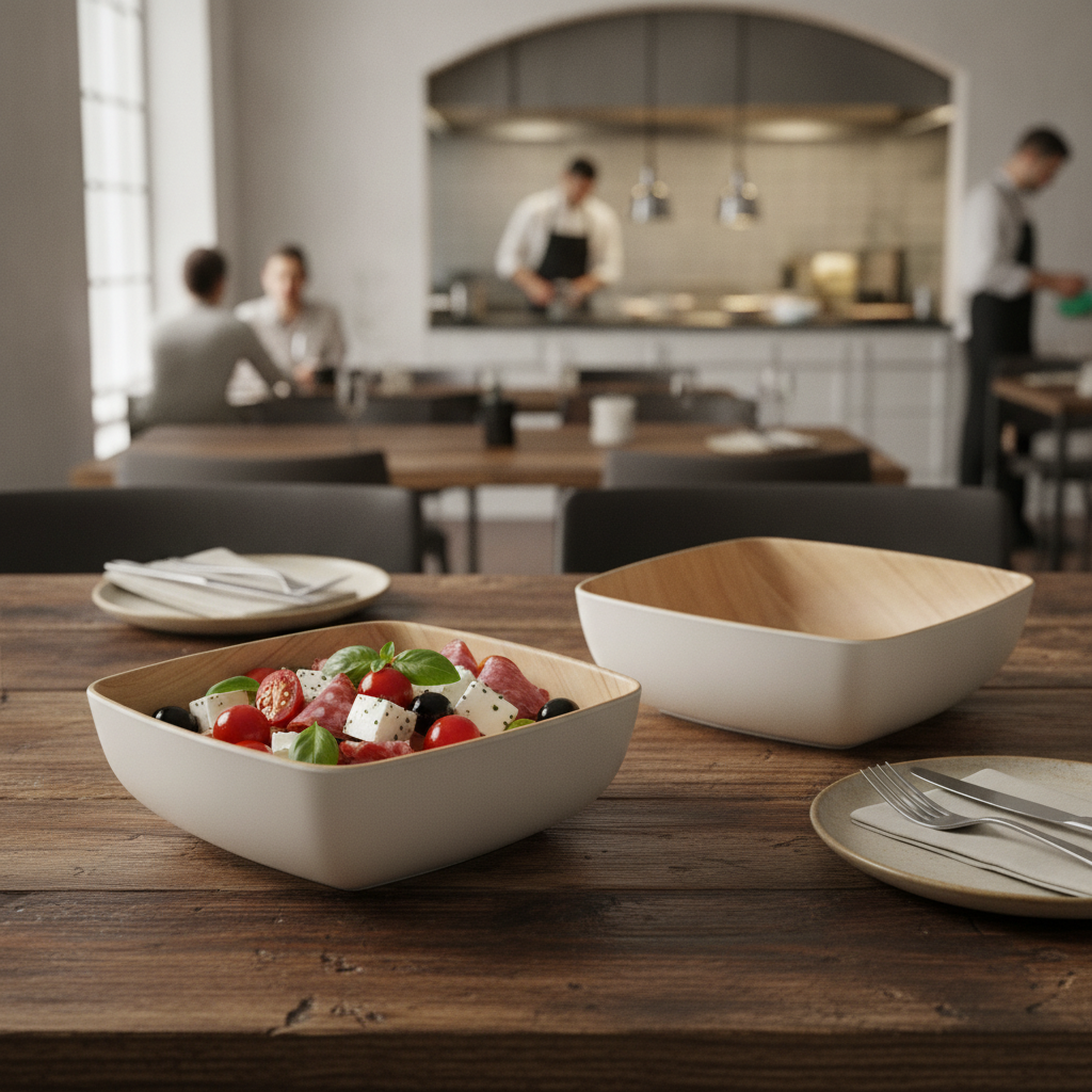 Melamine Square Bowl 165mm for Sharing Platters
