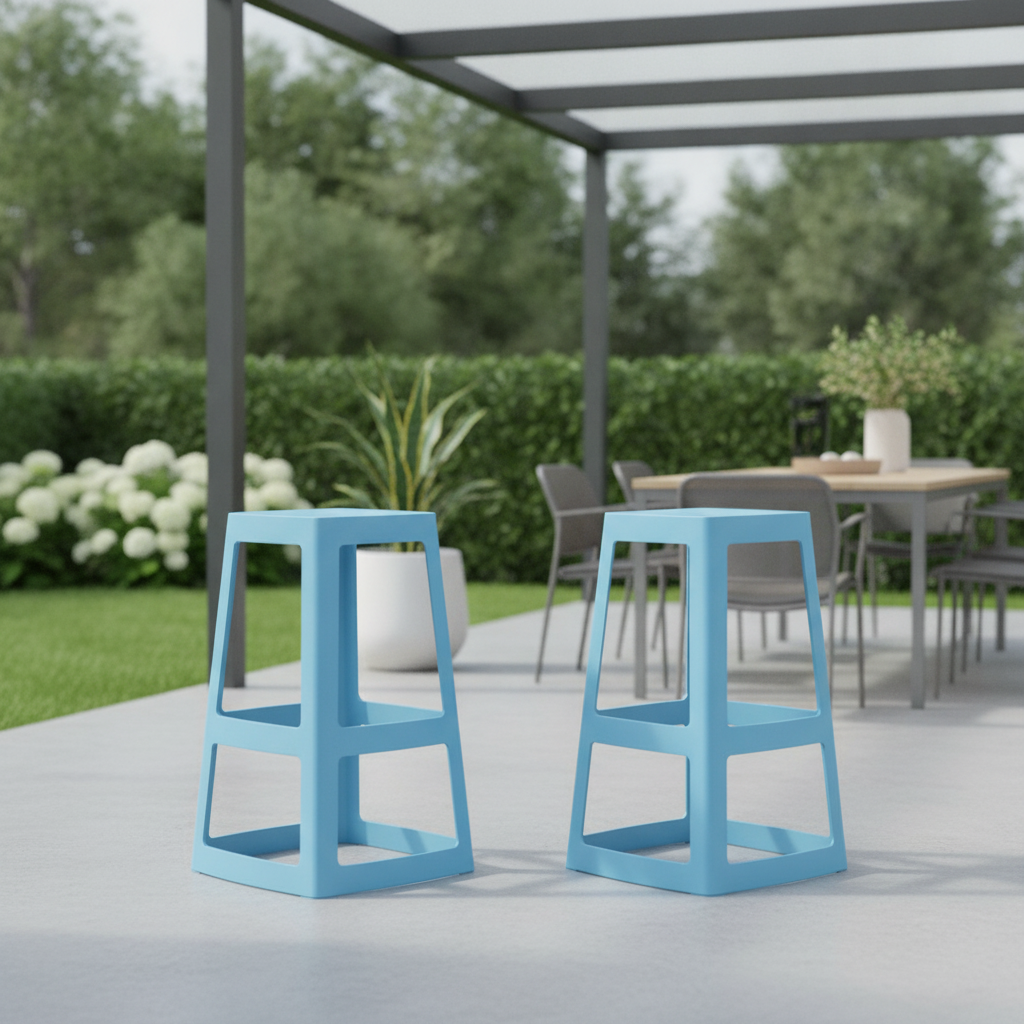 Polypropylene High Stools 750mm for Indoor & Outdoor Use (Pack of 2)