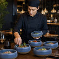 Bowls 454ml Blue Vitrified Ceramic for Dining (Pack of 12)