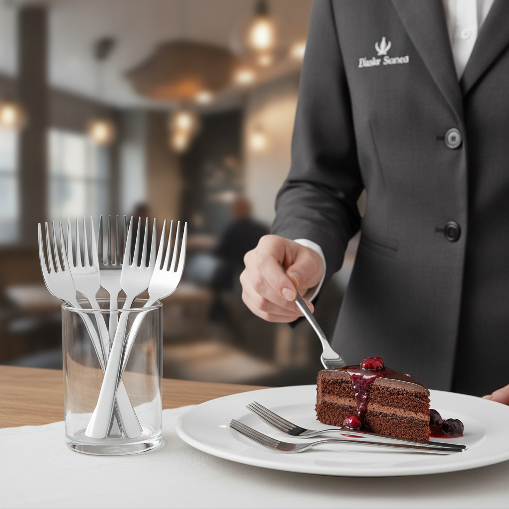 18/10 Stainless Steel Cake Forks for Food Presentation (Pack of 12)