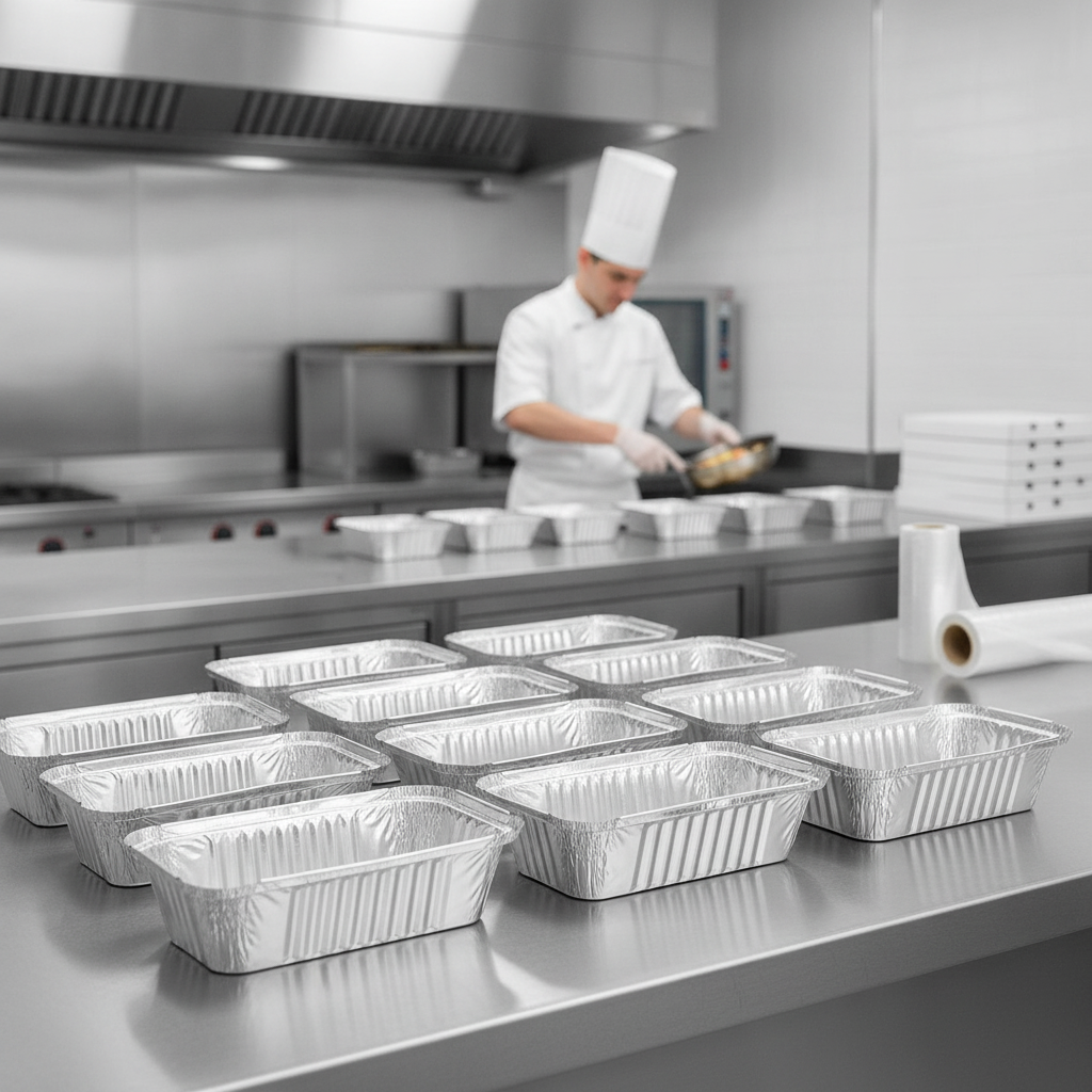 Aluminium Foil Containers 660ml for Takeaway Service (Pack of 500)